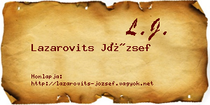 Lazarovits József névjegykártya